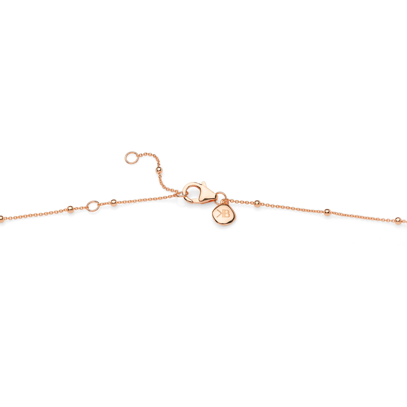 16-18" Beaded Chain, Rose Gold Vermeil