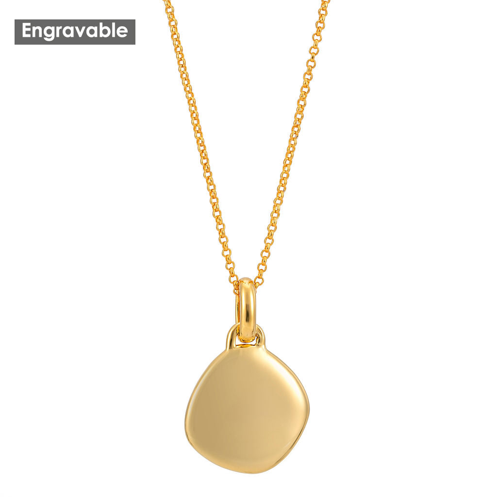 Lena Pebble Necklace, Gold Vermeil