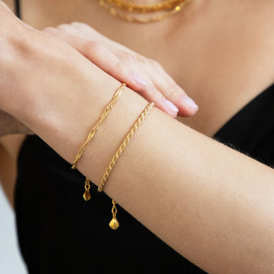 Rope Bracelet, Gold Vermeil
