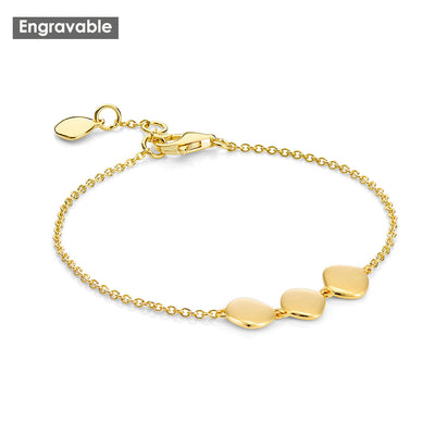 Lena Pebble Bracelet, Gold Vermeil