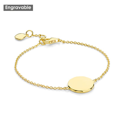 Rhea Faceted Disc Bracelet,  Gold Vermeil