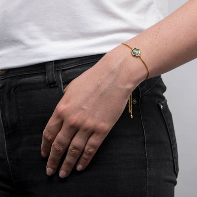 Rosina Labradorite Bracelet, Gold Vermeil