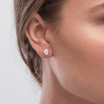 Lena Pebble Stud Earrings, Sterling Silver